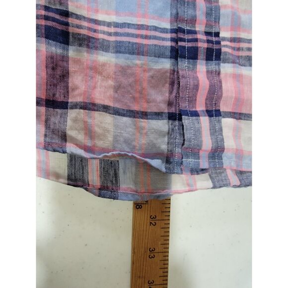 Men's Brooks Brothers Regent Irish Linen Plaid Long Sleeve Button Shirt- XXL 2XL - Picture 3 of 7